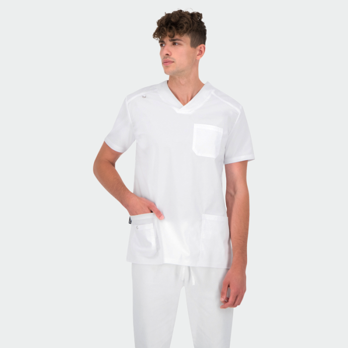 MARCO muška medicinska bluza – Bijela - Image 2
