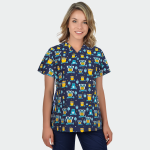 BAMBINA ženska medicinska bluza – Owls - Image 3