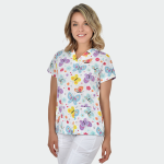 BAMBINA ženska medicinska bluza – Butterflies / flowers - Image 2
