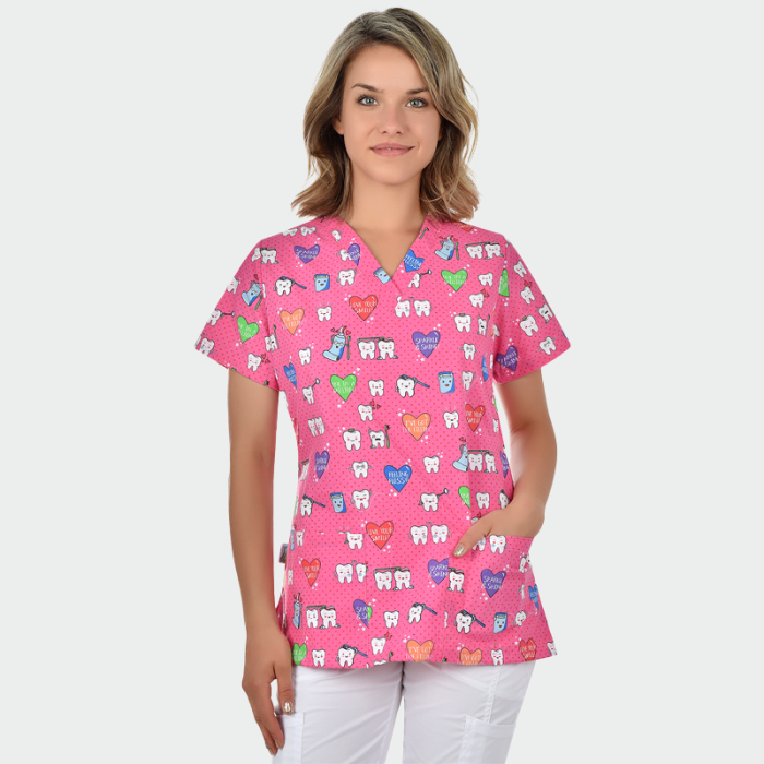 BAMBINA ženska medicinska bluza – Teeth - Image 3
