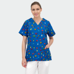 BAMBINA ženska medicinska bluza – Frogs - Image 2