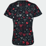 BAMBINA ženska medicinska bluza – Dark hearts - Image 4