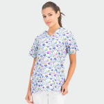 BAMBINA ženska medicinska bluza – White owls - Image 3