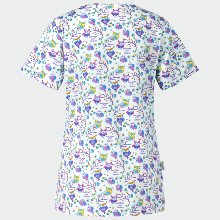 BAMBINA ženska medicinska bluza – White owls - Image 5