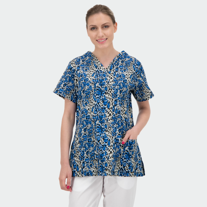 BAMBINA ženska medicinska bluza – Leopards - Image 2
