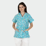 BAMBINA ženska medicinska bluza – Blue teeth - Image 2