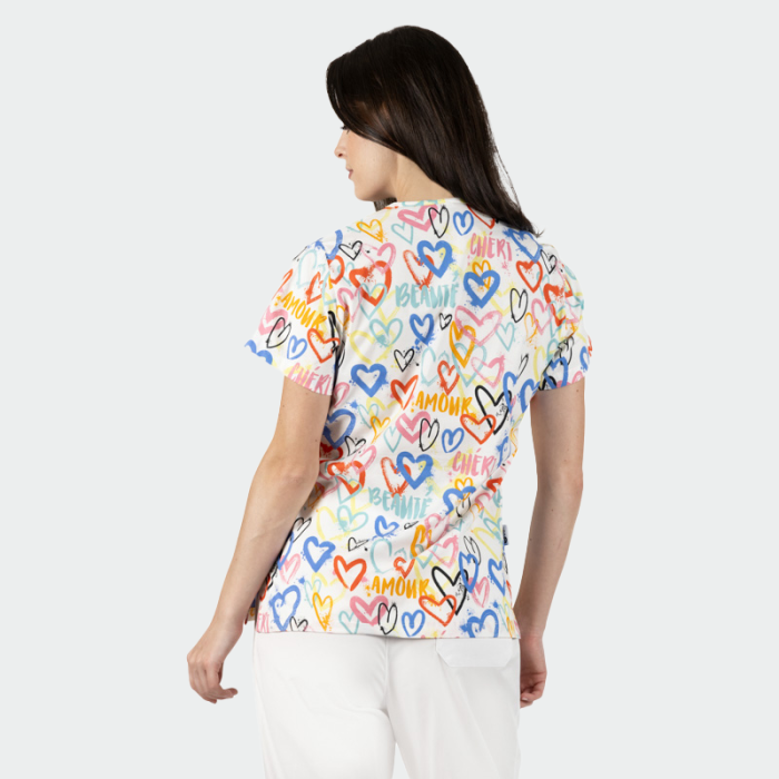 BAMBINA ženska medicinska bluza – Hearts - Image 4