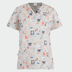 BAMBINA ženska medicinska bluza – Dogs / cats