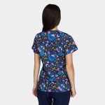 BAMBINA ženska medicinska bluza – Midnight Peacock - Image 4
