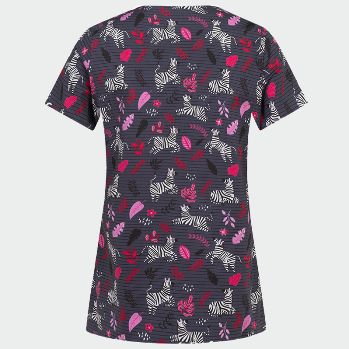 BAMBINA ženska medicinska bluza – Zebra strips - Image 2