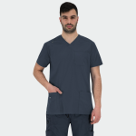 MARCO muška medicinska bluza – Tamno siva - Image 2