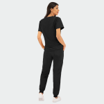 JUSTINA ženska medicinska bluza – Crna - Image 3