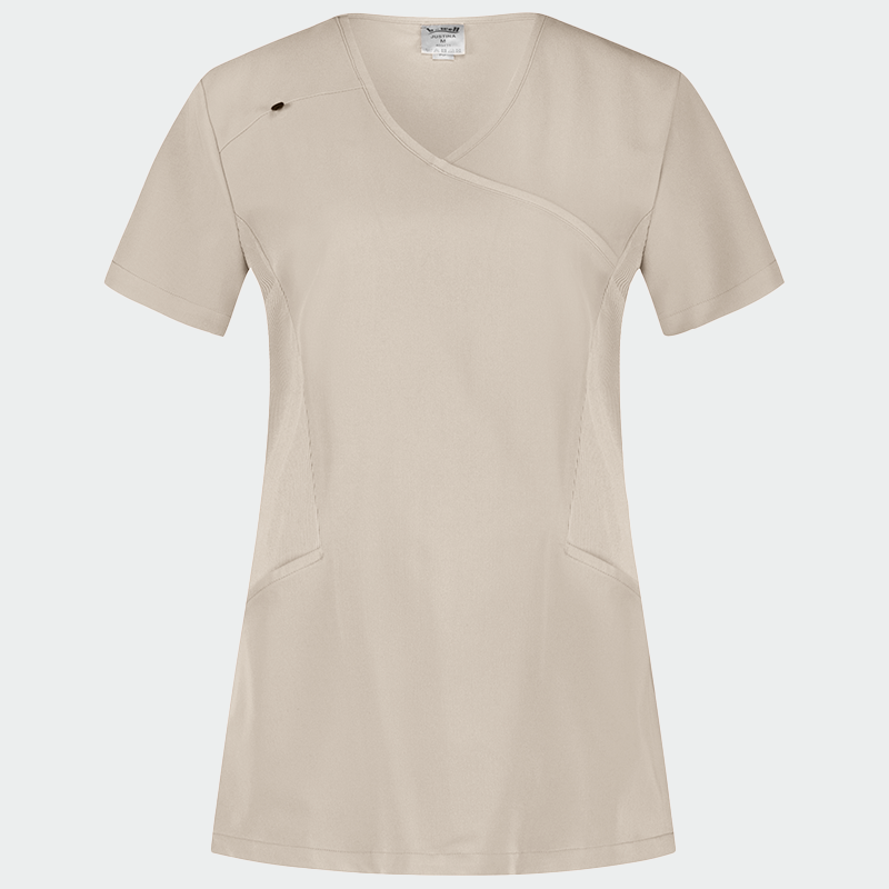 403411-sand1-1.png JUSTINA ženska medicinska bluza – Bež - Image 1