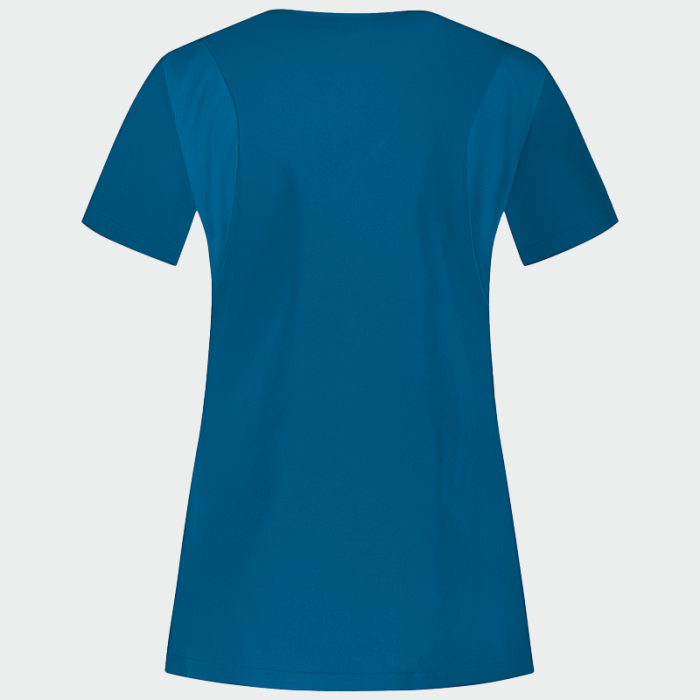 JUSTINA ženska medicinska bluza – Karibsko plava - Image 2