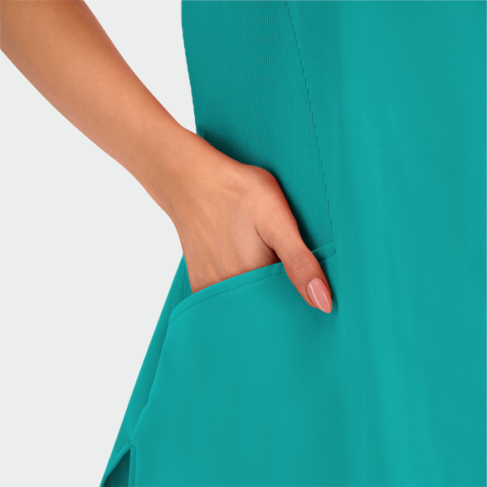 JUSTINA ženska medicinska bluza – Hir. zelena - Image 4