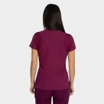 JUSTINA ženska medicinska bluza – Bordo - Image 5