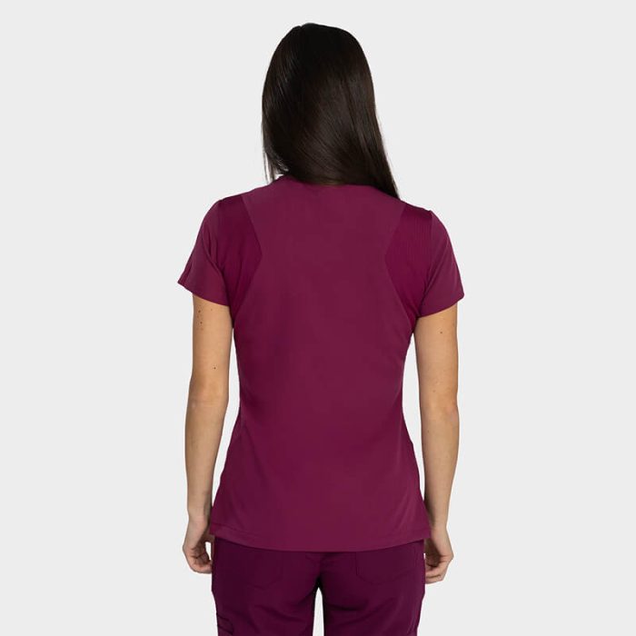 JUSTINA ženska medicinska bluza – Bordo - Image 5