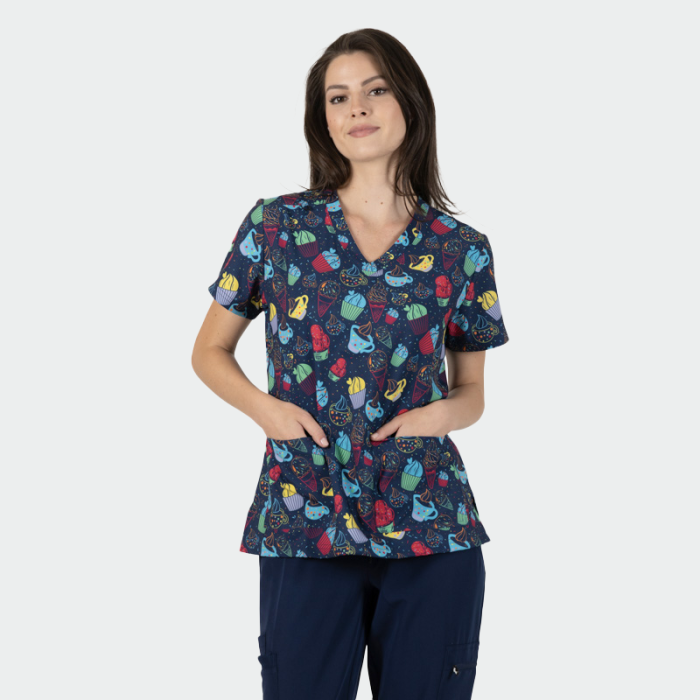 ISABELLA ženska medicinska bluza – Cup Cake - Image 2