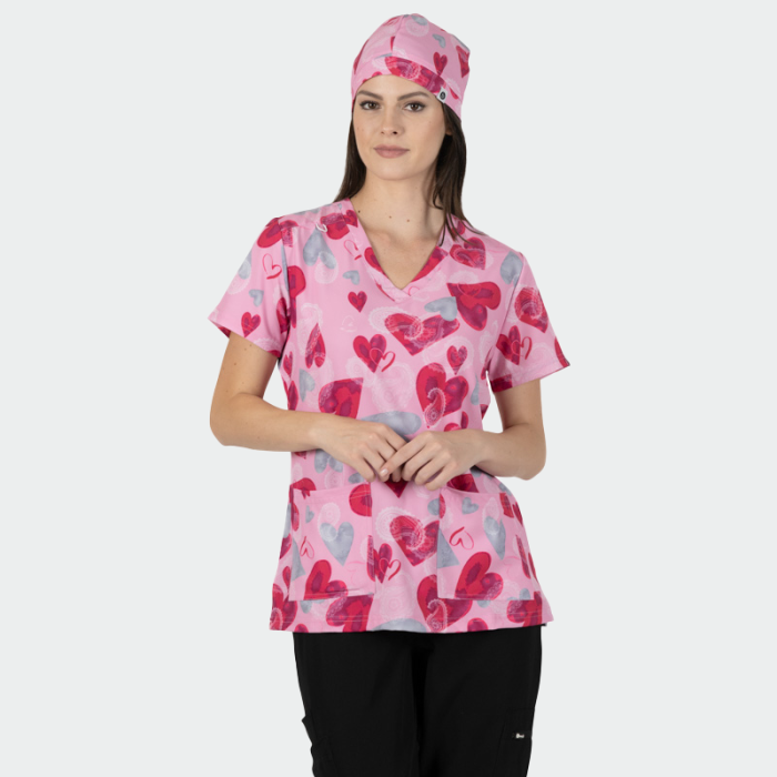 ISABELLA ženska medicinska bluza – Love is in the air - Image 4