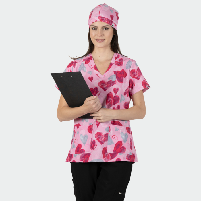 ISABELLA ženska medicinska bluza – Love is in the air - Image 5