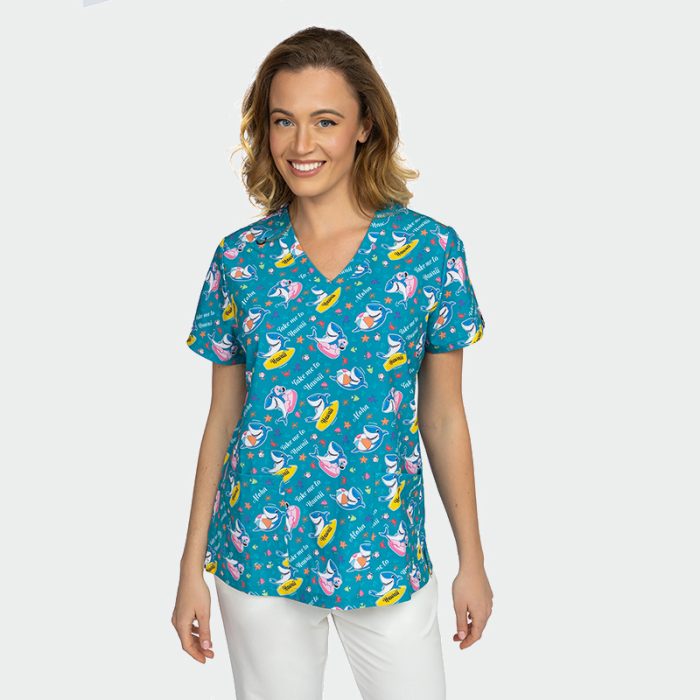 ISABELLA ženska medicinska bluza – Take me to Hawaii - Image 3