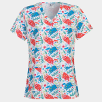 ISABELLA ženska medicinska bluza – Colourful Peacock