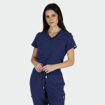 JULIA ženska medicinska bluza – Tamno plava - Image 3