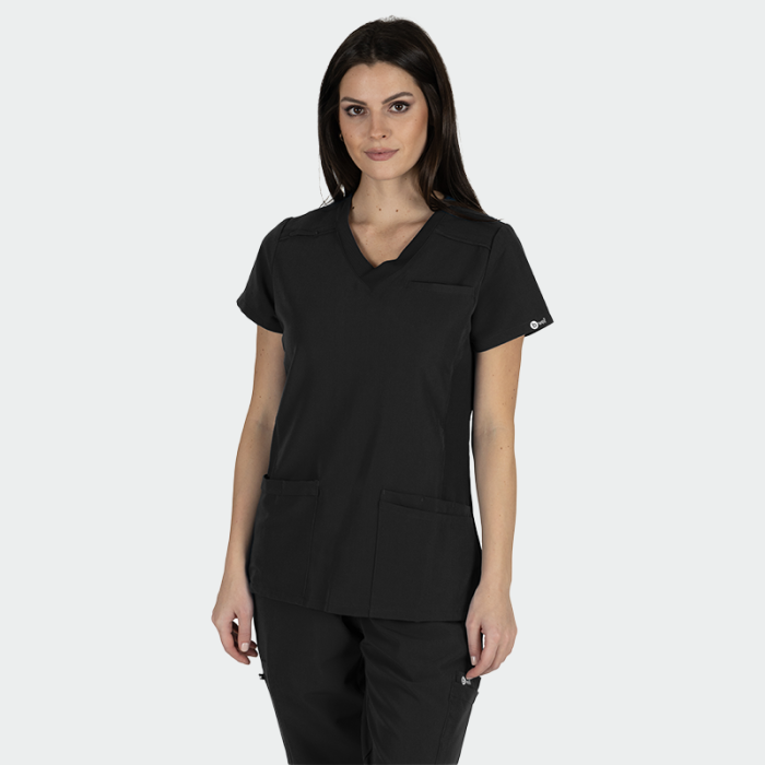 JULIA ženska medicinska bluza – Crna - Image 6