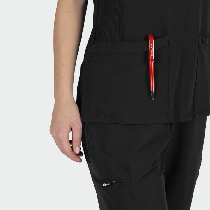 JULIA ženska medicinska bluza – Crna - Image 3