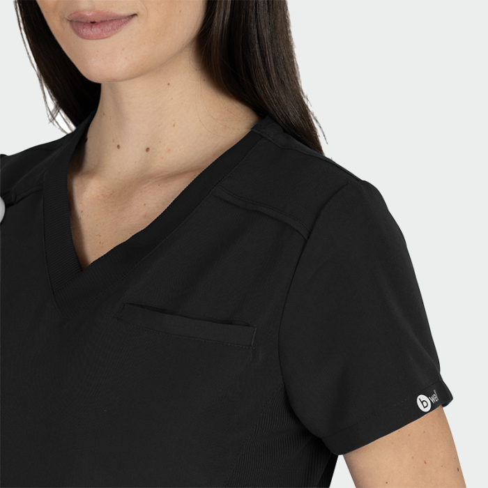 JULIA ženska medicinska bluza – Crna - Image 5