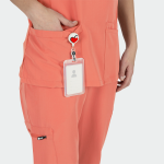 JULIA ženska medicinska bluza – Koral - Image 5