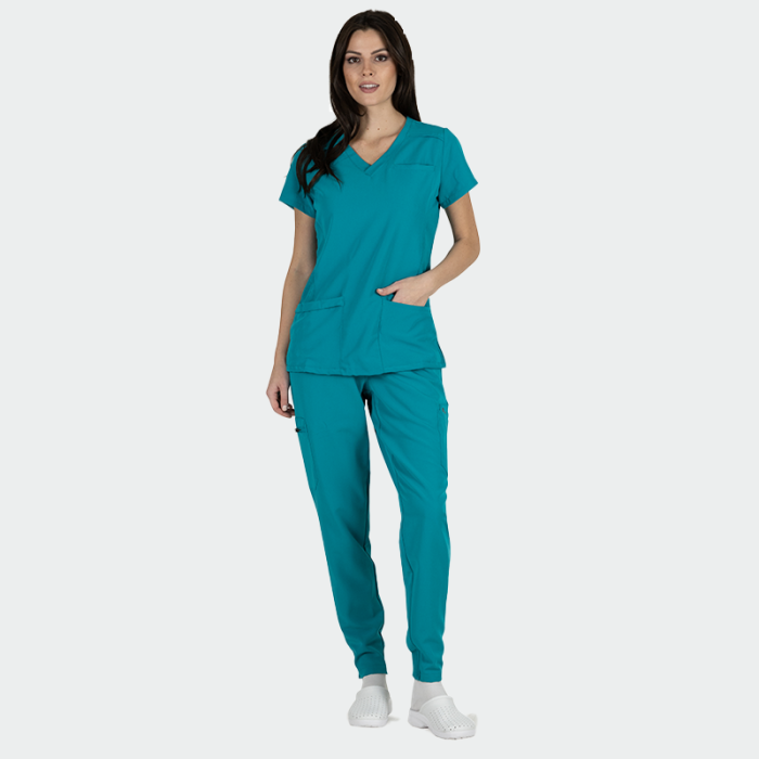 JULIA ženska medicinska bluza – Hir. zelena - Image 2