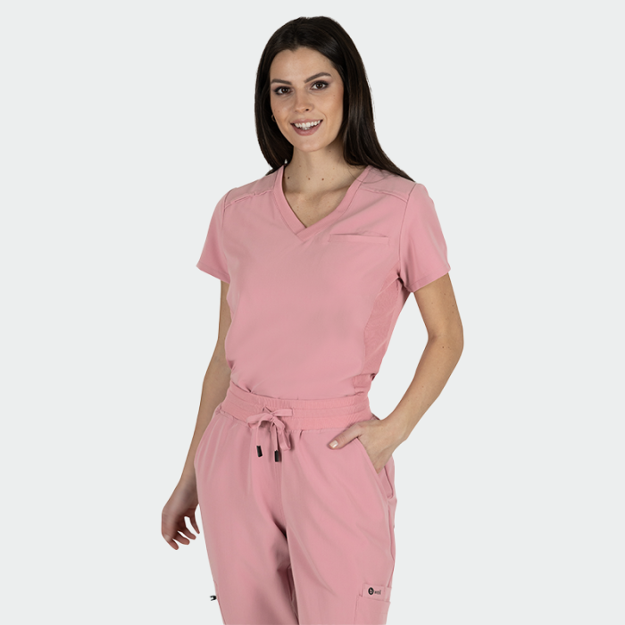 JULIA ženska medicinska bluza – Roza - Image 4