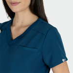 JULIA ženska medicinska bluza – Karibsko plava - Image 6