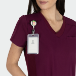 JULIA ženska medicinska bluza – Bordo - Image 5