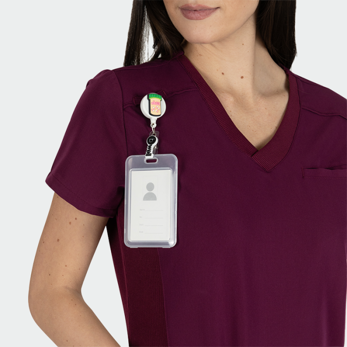 JULIA ženska medicinska bluza – Bordo - Image 5