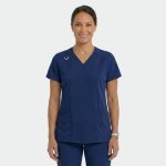 ANGELICA ženska medicinska bluza – Tamno plava - Image 3