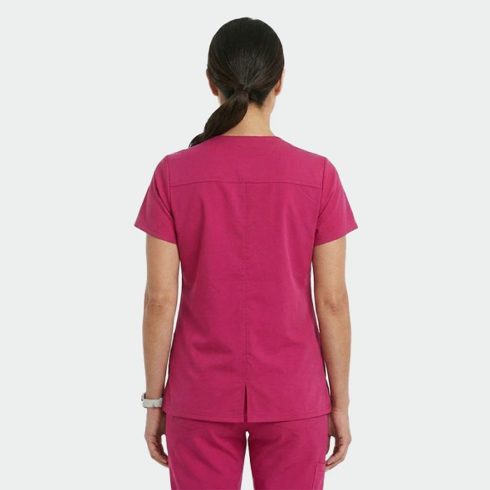 ANGELICA ženska medicinska bluza – Ciklama roza - Image 4