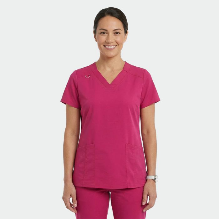 ANGELICA ženska medicinska bluza – Ciklama roza - Image 3