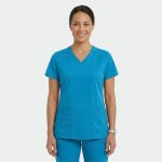 ANGELICA ženska medicinska bluza – Azurno plava - Image 3