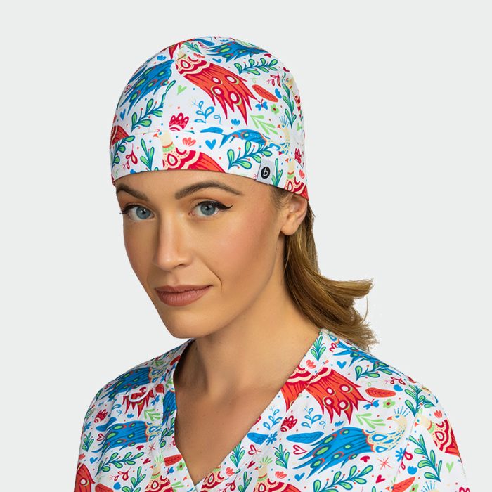 MODENA medicinska kapa – Colourful Peacock - Image 4