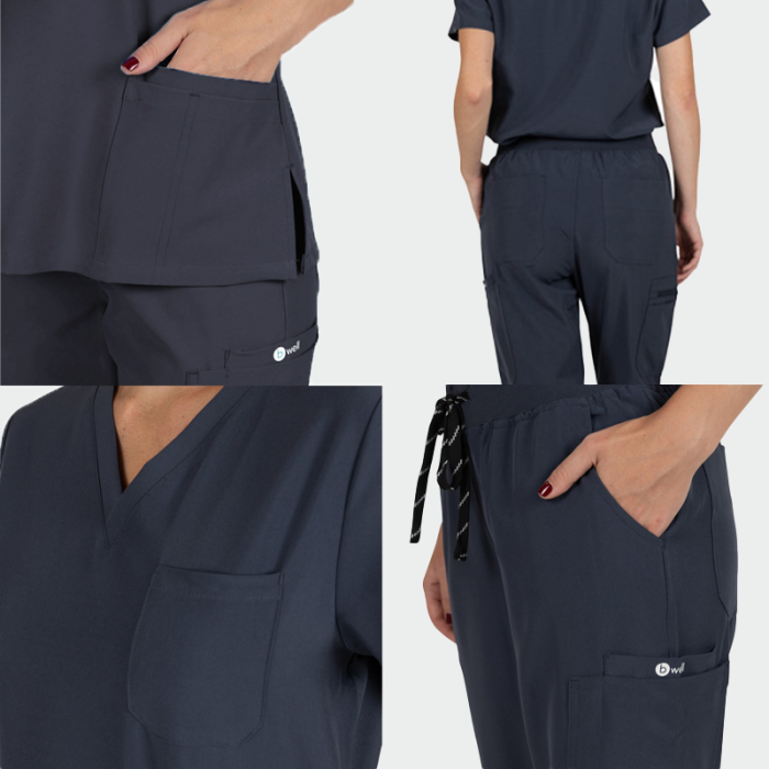 BELLA ženski medicinski set – Tamno siva - Image 5